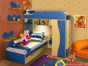 Детская мебель,  кровати детские,  кровати 2-х ярусные фабричного пр-ва