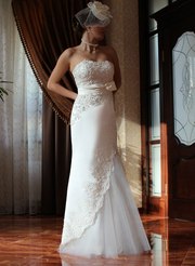 свадебное платье А-силуэта,  размер 44-46,  новое!